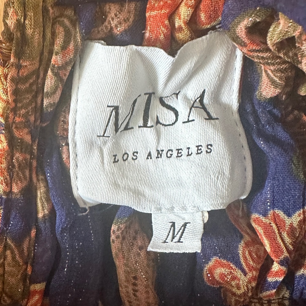 Misa Los Angeles Navy and Orange Floral Maxi Dress - Picture 3 of 5